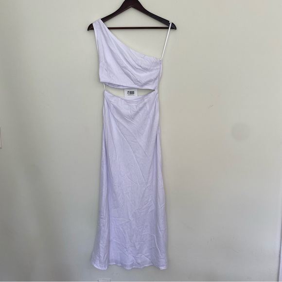 RUNAWAY THE LABEL Cedros Cut Out Slip Midi dress in White Size XS NWT - Picture 3 of 14